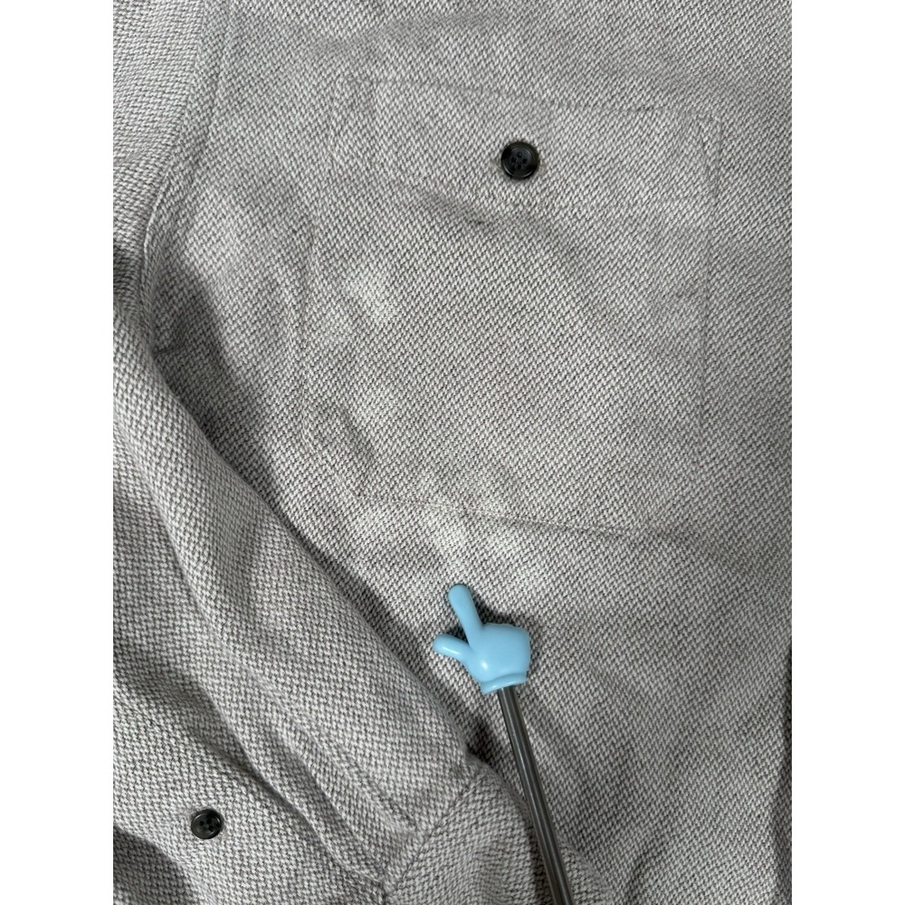 Territory Ahead Shirt Mens Large Gray Heavyweight Herringbone Stretch Casual - Picture 7 of 9